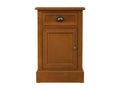 Table en bois avec 1 tiroir et 1 porte marron 41.5x35x63 67602RNXE