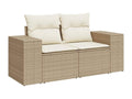 Salon de jardin avec coussins 7 pcs beige résine tressée 72407IFBB