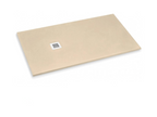 Receveur de Douche 95x135 cm Ligne Calmetop Extra Fin Ivoire Clair Calmetop 1015 en Résine Synthétique et Poudre de Marbre avec Bonde Libre 75025PFUD
