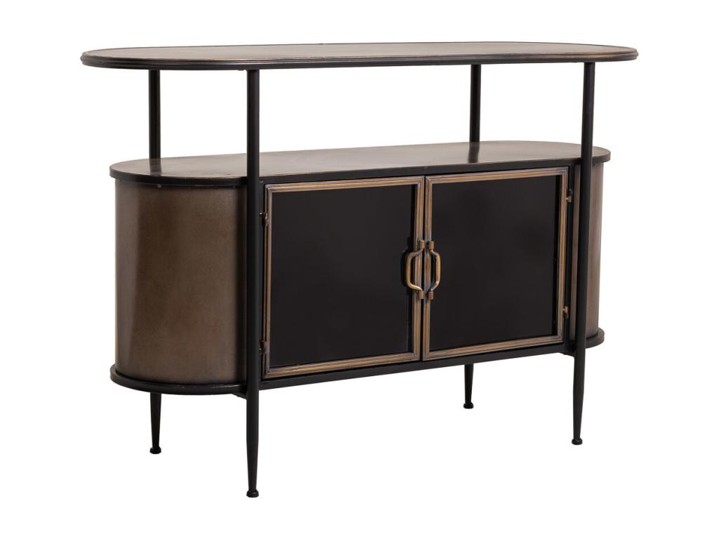 Buffet en métal marron 121x42x80h 49384NHJM