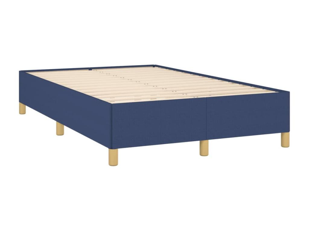 Sommier à Calmetop de lit avec matelas bleu 120x190 tissu 43878VUWR