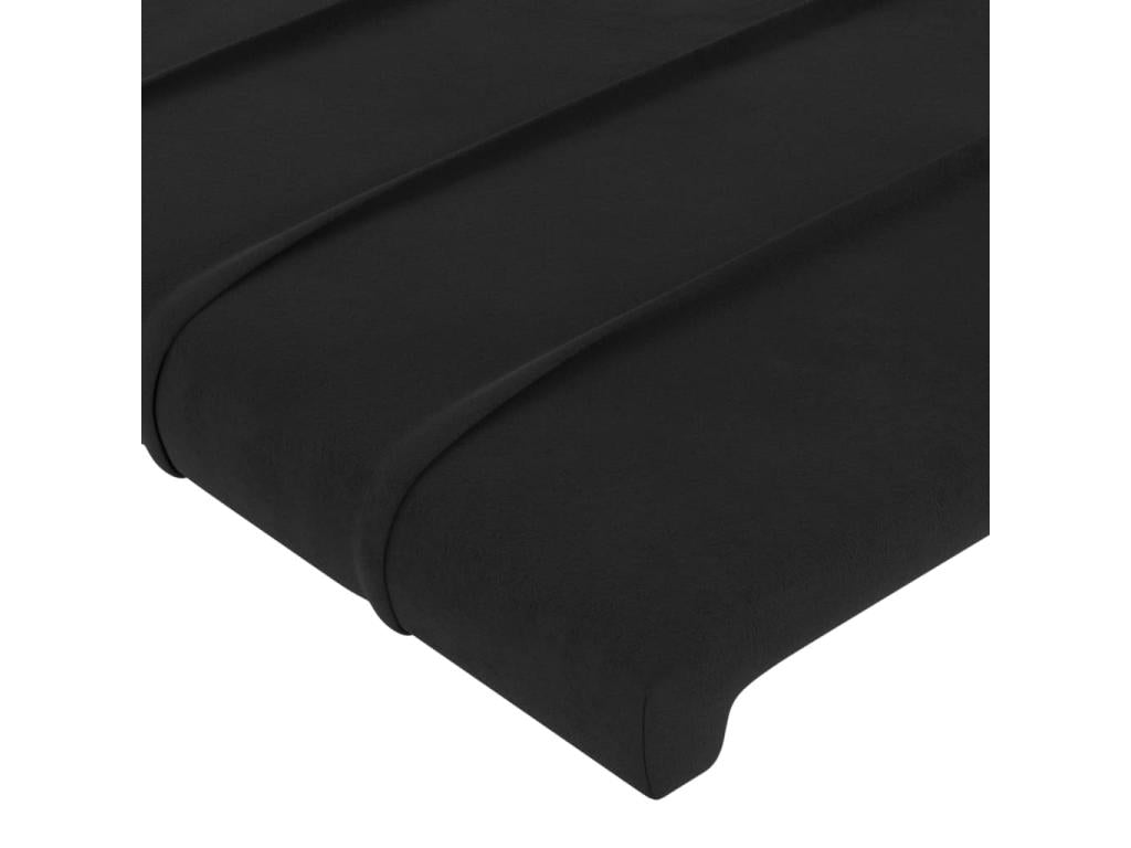 Tête de lit à LED Noir 100x5x118/128 cm Velours 78285ISEW