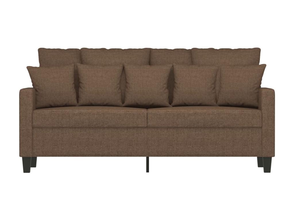 Canapé à 2 places Marron 140 cm Tissu 06204BHSN