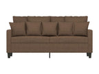 Canapé à 2 places Marron 140 cm Tissu 06204BHSN