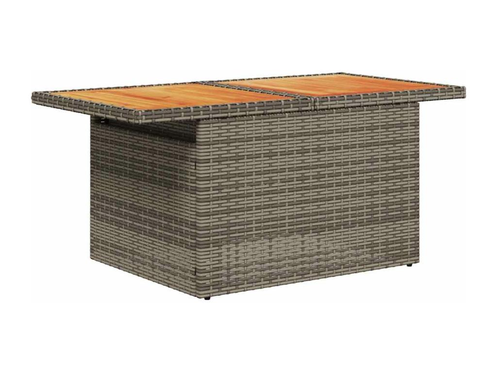 Salon de jardin avec coussins 7 pièces gris résine tressée 82415OXRU