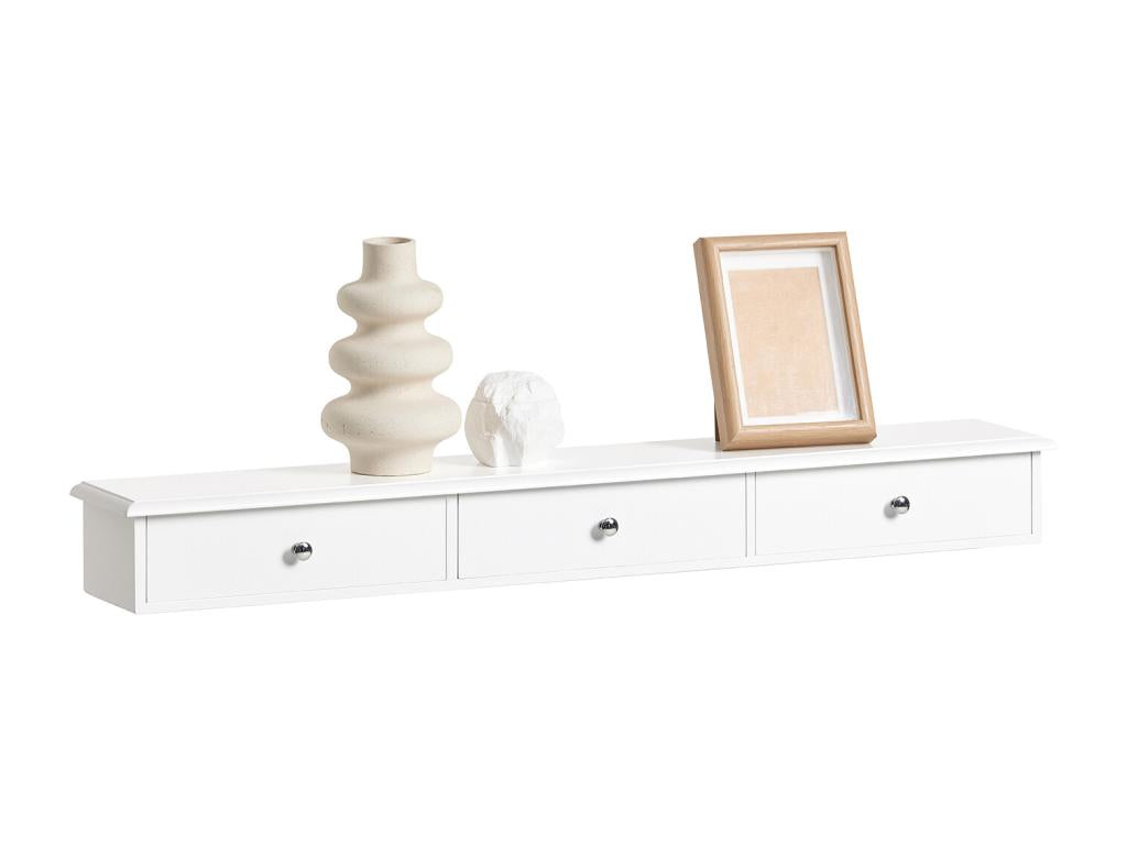 Etagère Murale 3 Tiroirs Armoire À Clés Porte-clés Meuble D'entrée De Rangement Blanc Frg43-lw 57367DQFT