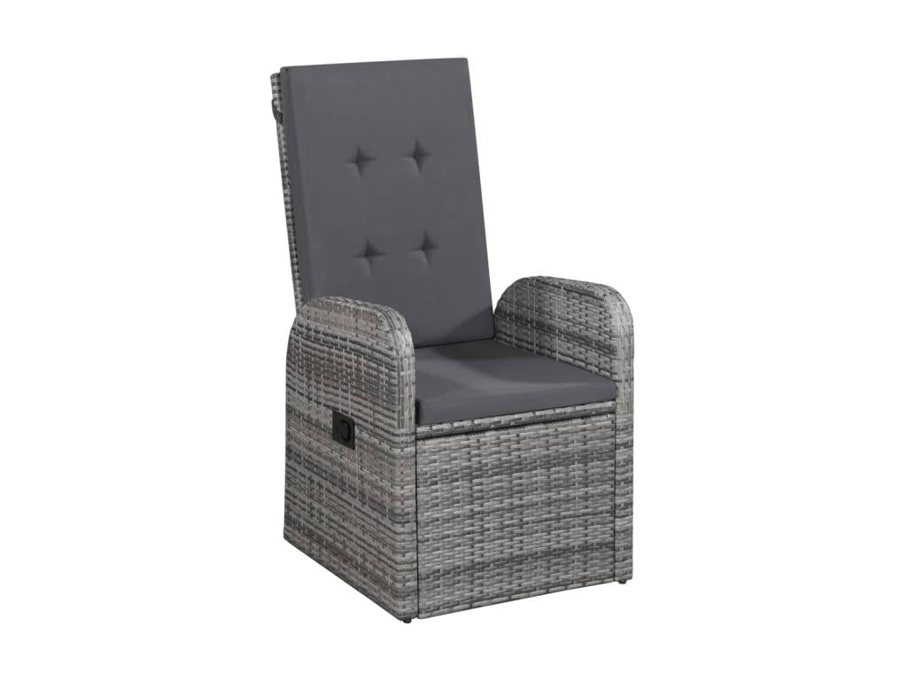 Ensemble de salle à manger de jardin 5 pcs Gris 39 35303QFKM