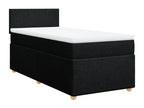 Sommier à Nidchicshop de lit avec matelas Noir 90x190 cm Tissu 02568OKOE