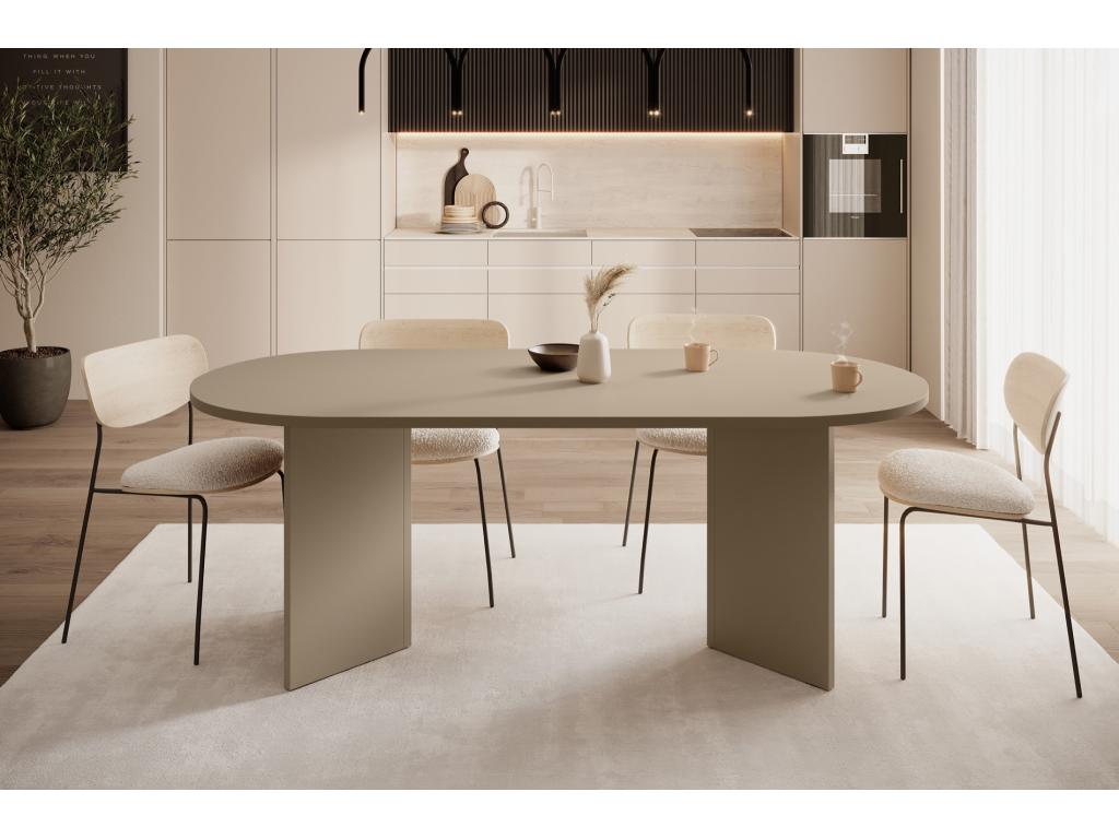 Table à manger - couleur Cappuccino - 90x204 cm - Nidchicshop 82512KKDN