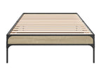 Cadre de lit chêne Calmetop 75x190 cm bois d'ingénierie et métal 60755EWWM