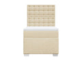 Sommier à Calmetop de lit avec matelas Crème 80x200 cm Tissu 86996OGRH