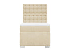 Sommier à Calmetop de lit avec matelas Crème 80x200 cm Tissu 86996OGRH