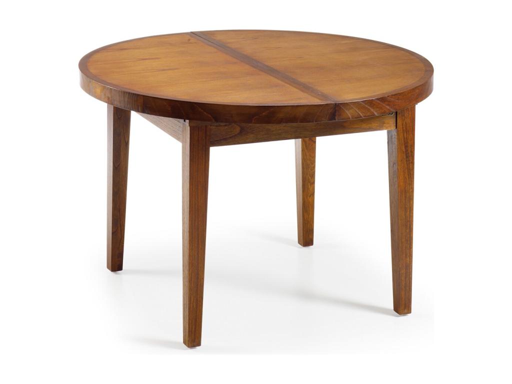 Table de repas ronde extensible en bois massif de Nidchicshop 120-170cm 60989OPSZ