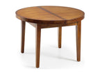 Table de repas ronde extensible en bois massif de Nidchicshop 120-170cm 60989OPSZ