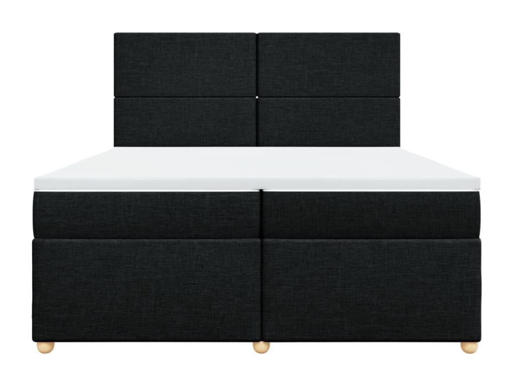 Sommier à Nidchicshop de lit avec matelas Noir 200x200 cm Tissu 22399VKPH