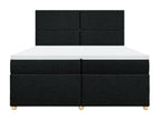 Sommier à Nidchicshop de lit avec matelas Noir 200x200 cm Tissu 22399VKPH