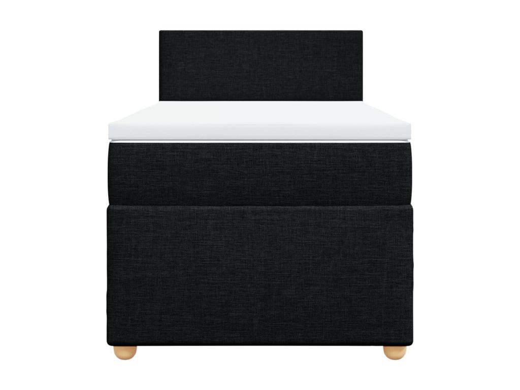 Sommier à Nidchicshop de lit avec matelas Noir 90x190 cm Tissu 02568OKOE