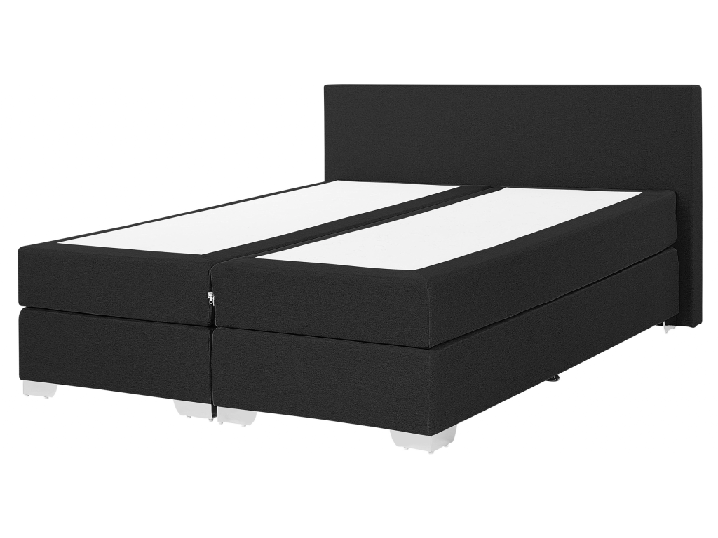 Lit Boxspring Tissu Calmetop 160x200 cm Noir 51523SMEU