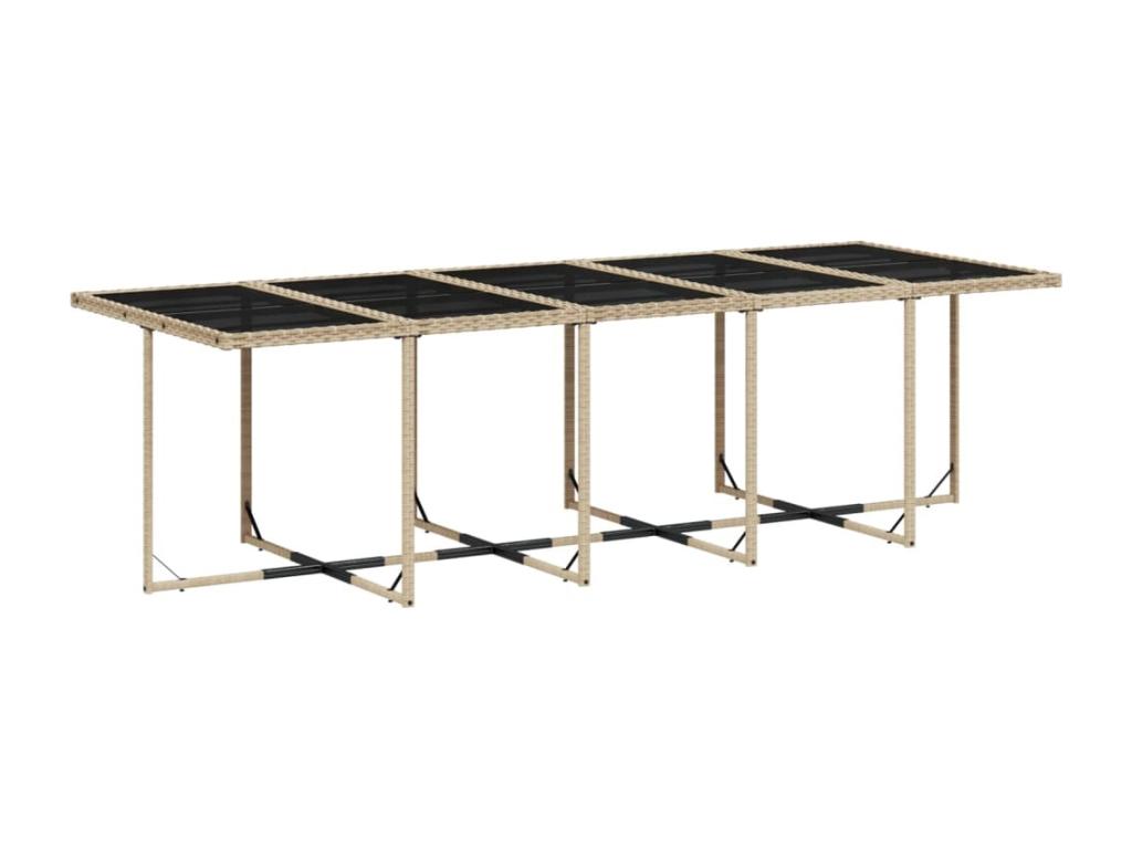 Ensemble à manger de jardin et coussins 15 pièces Nidchicshop beige 69759RRLN
