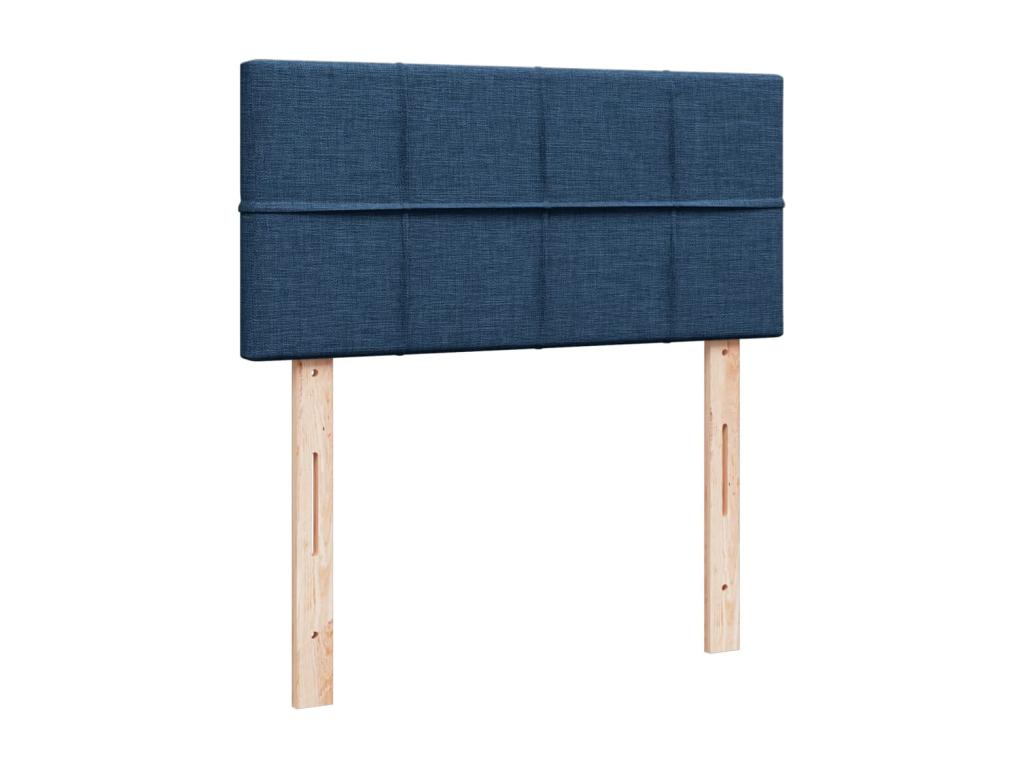 Sommier à Nidchicshop de lit avec matelas Bleu 100x200 cm Tissu 84392AGVZ