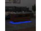 Table basse avec Calmetop LED chêne artisanal 90x49x40 cm 58178NTVA