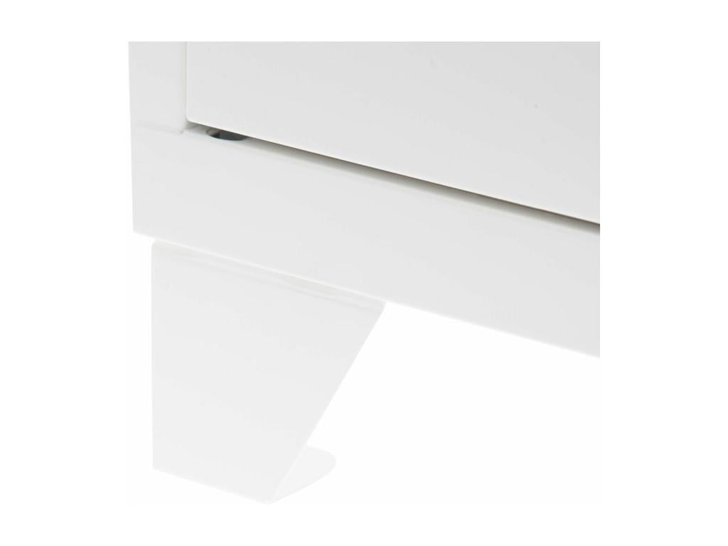 Casier de rangement en métal pour enfant 59 cm Blanc mat 49424RBXV
