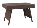 Table d'appoint pliable marron 60x40x38 cm résine tressée 92467GEXO