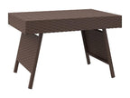 Table d'appoint pliable marron 60x40x38 cm résine tressée 92467GEXO