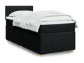 Sommier à Nidchicshop de lit avec matelas Noir 90x190 cm Tissu 02568OKOE