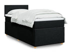 Sommier à Nidchicshop de lit avec matelas Noir 90x190 cm Tissu 02568OKOE