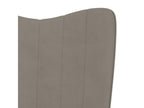 Fauteuil de relaxation avec repos-pied Gris clair Velours 55474PUBF