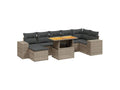 Salon de jardin 8 pcs avec coussins gris résine tressée 37917DLXX