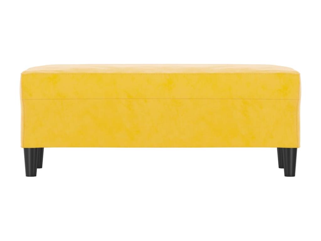 Banc Jaune 100x35x41 cm Velours 61956PRRD