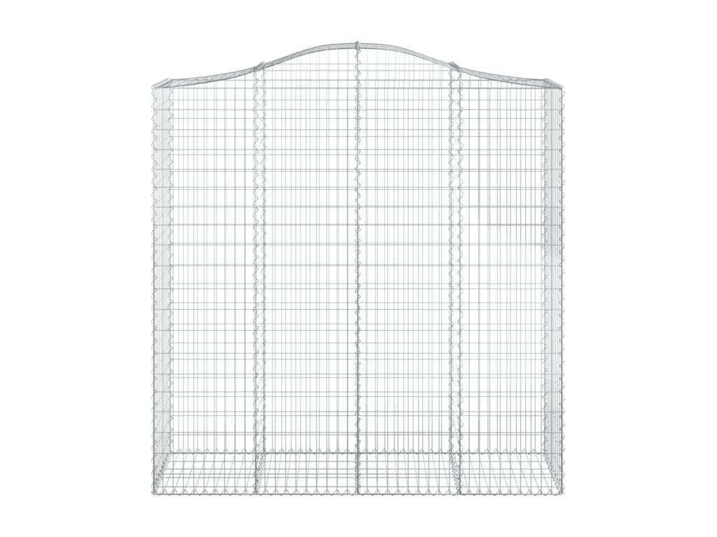 Paniers à gabions arqués 3 pcs 200x50x200-220 Fer galvanisé 78173GFEM
