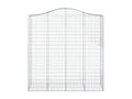 Paniers à gabions arqués 3 pcs 200x50x200-220 Fer galvanisé 78173GFEM