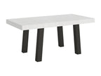 Table extensible 90x180/284 cm Bridge Frêne Blanc cadre Anthracite 86031MPME