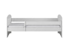 Lit enfant avec barrière de sécurité amovible blanc Calmetop-Matelas mousse-80x180-Tiroirs Avec tiroir 63599AIMP
