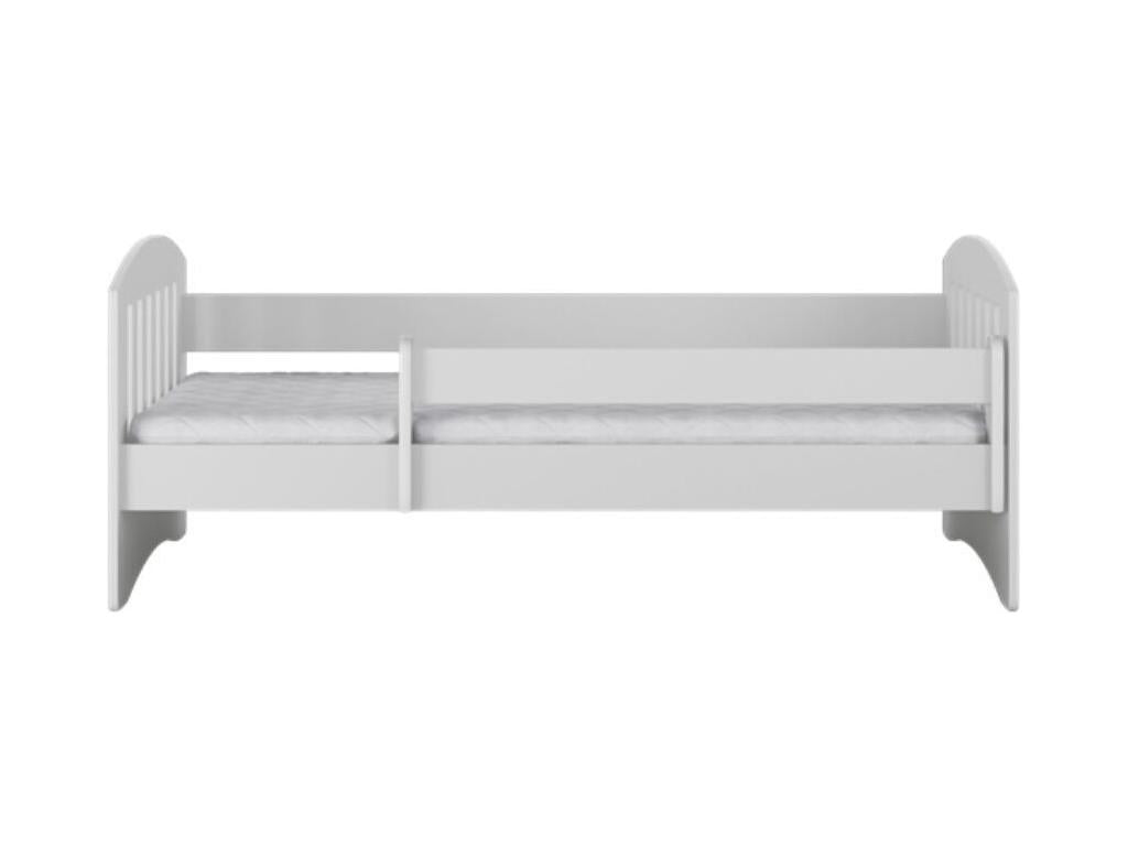Lit enfant avec barrière de sécurité amovible blanc Calmetop-Matelas mousse-80x180-Tiroirs Avec tiroir 63599AIMP