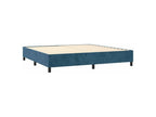 Sommier à Calmetop de lit et matelas Bleu foncé 200x200 Velours 64894TSRQ