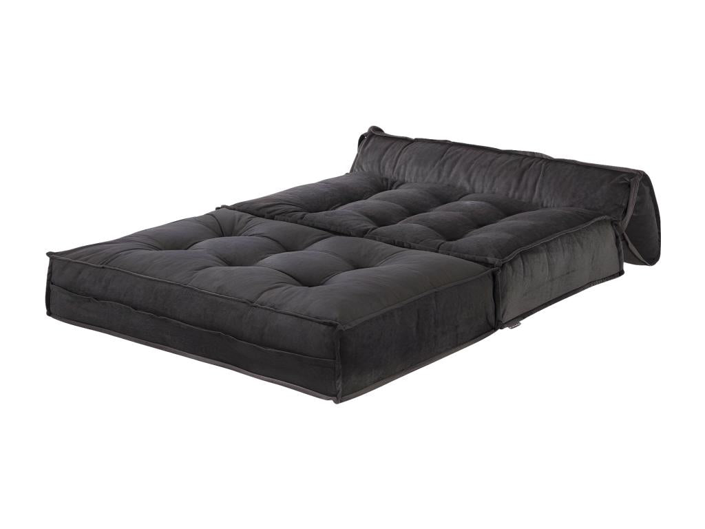 Canapé chauffeuse 2 places velours Mocca 91982IUBY