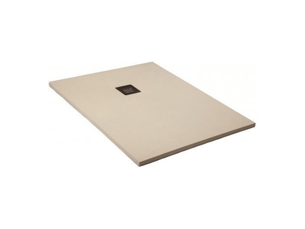 Receveur de Douche 75x120 cm Ligne Calmetop Extra Fin Blanc Calmetop 1013 en Résine Synthétique et Poudre de Marbre avec Bonde Libre 83197QYSQ
