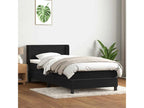 Sommier à Calmetop de lit avec matelas noir 90x210 cm velours 23555MQKA