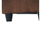 Banc/banquette/coffre de rangement Nidchicshop 112x45x45cm similicuir - aspect daim marron 30608LDZD