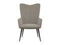 Fauteuil de relaxation avec repos-pied Gris clair Velours 55474PUBF
