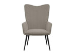 Fauteuil de relaxation avec repos-pied Gris clair Velours 55474PUBF