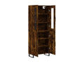 Buffet haut Chêne fumé 69,5x34x180 cm Bois d'ingénierie 52533CHSY