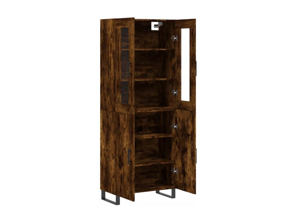 Buffet haut Chêne fumé 69,5x34x180 cm Bois d'ingénierie 52533CHSY
