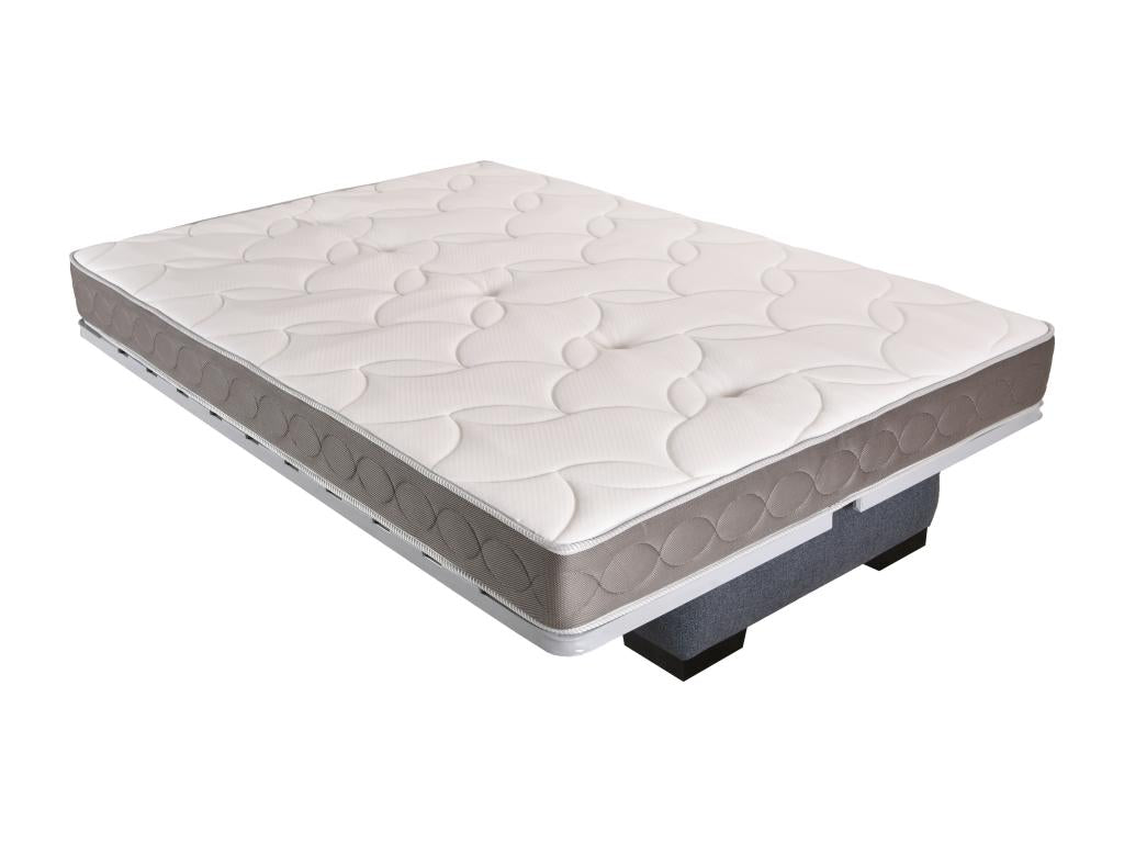Banquette clic clac tissu 130x190 matelas Starbed 13cm avec coffre de rangement Nidchicshop-Couleur Gris 21862NHCA
