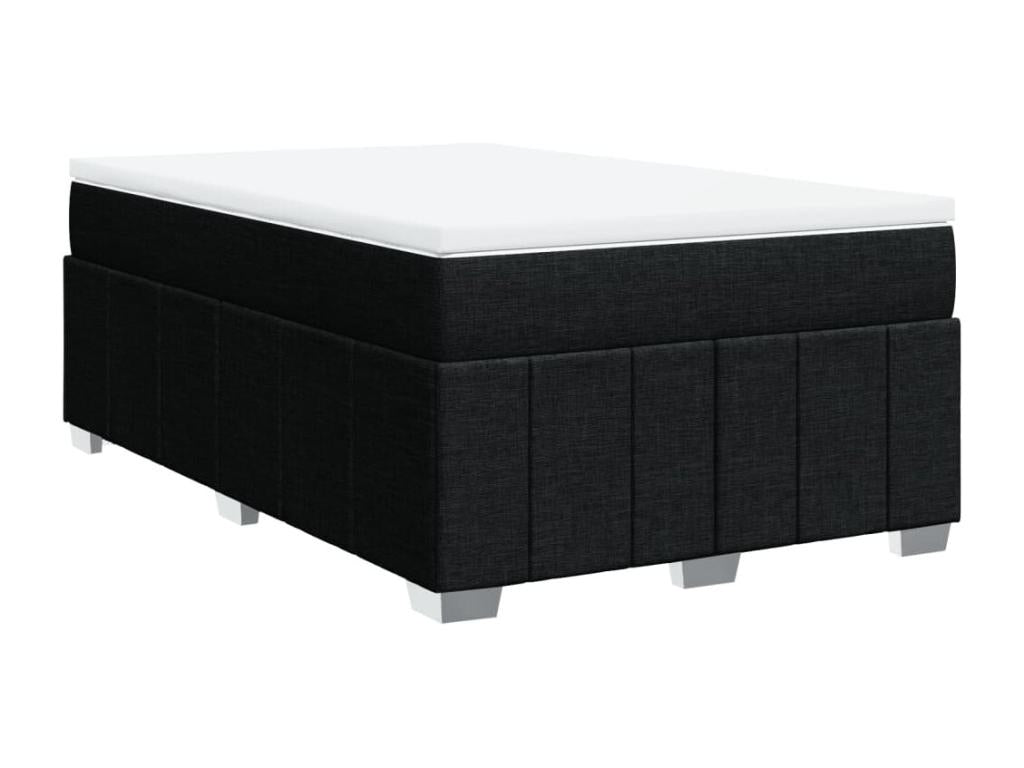 Sommier à Calmetop de lit avec matelas Noir 120x200 cm Tissu 30323IPGN