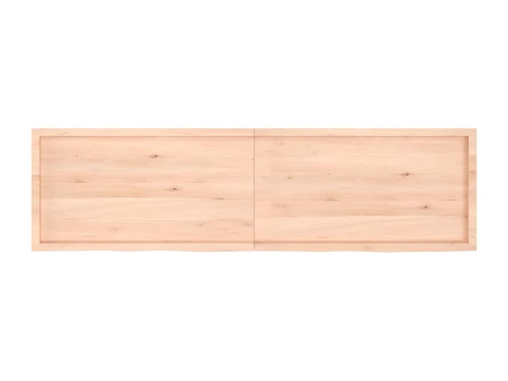 Etagère murale 220x60x 2-6 cm bois de chêne massif non traité 49636QOSY